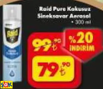 RAİD PURE KOKUSUZ SİNEKSAVAR AEROSOL RAİD PURE KOKUSUZ SİNEKSAVAR AEROSOL